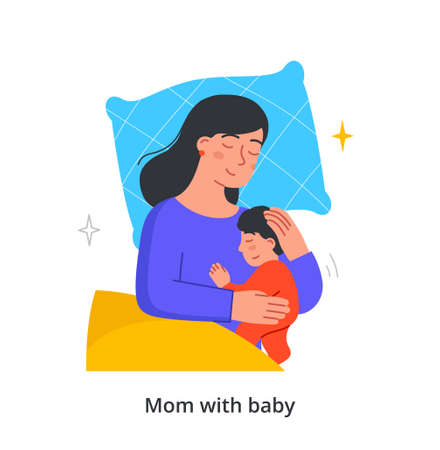 Mom and son conceptのイラスト素材