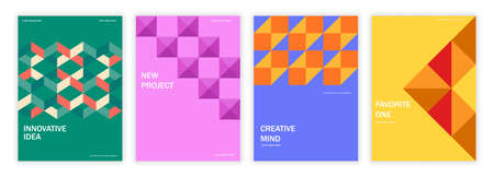 Geometric set of brochuresのイラスト素材