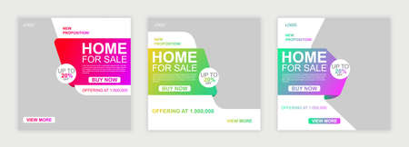 Real Estate Social Media Post Templateのイラスト素材