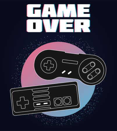 Game over conceptのイラスト素材