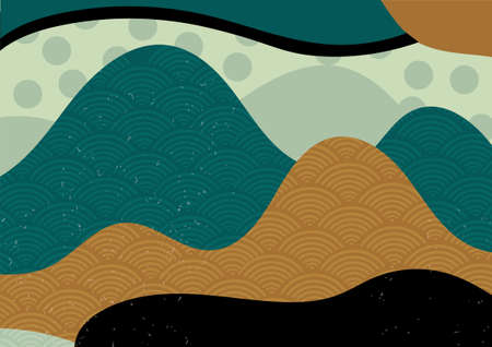 Abstract poster with wavesのイラスト素材