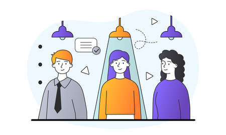 Business hiring and recruitment conceptのイラスト素材
