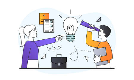 Business vision conceptのイラスト素材