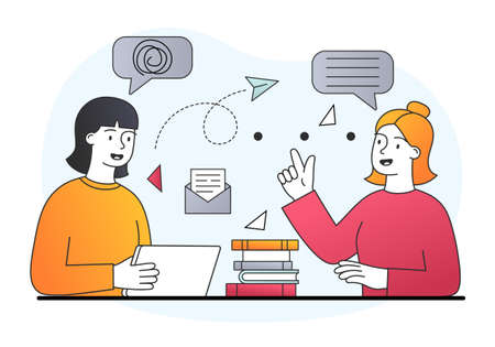 Child training basic language skillsのイラスト素材