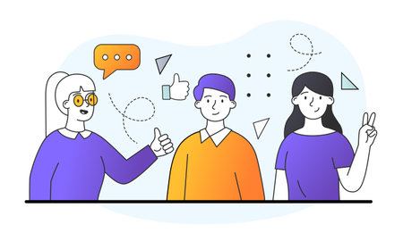 Team of employees conceptのイラスト素材