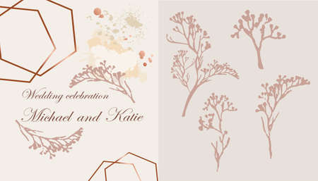Beautiful card with treesのイラスト素材