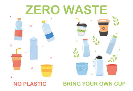 Zero waste conceptのイラスト素材
