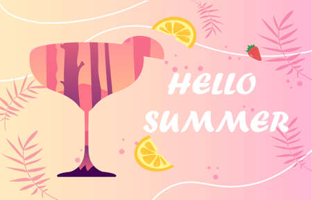 Summer time fun backgroundのイラスト素材