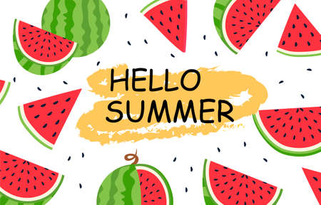 Pattern of watermelonのイラスト素材