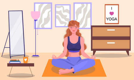 Practice deep breathingのイラスト素材