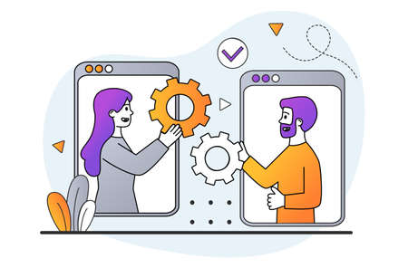 Concept of referral marketingのイラスト素材