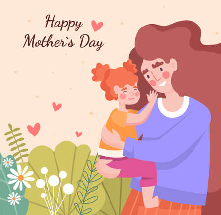 Happy Mother day cardのイラスト素材