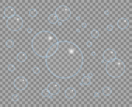 Realistic soap bubblesのイラスト素材