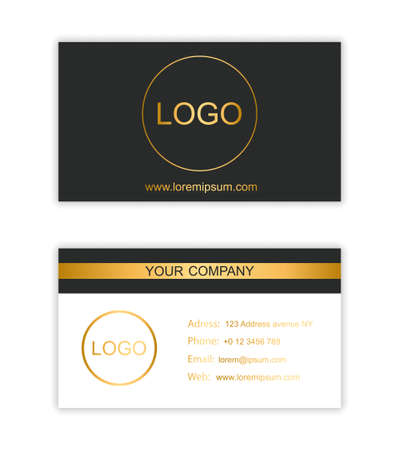 Golden business cardのイラスト素材