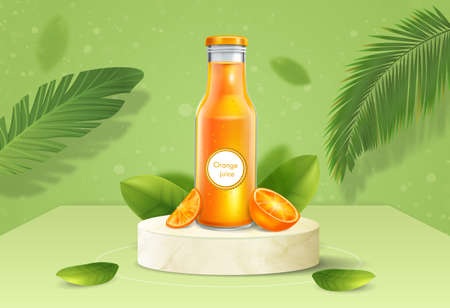 Orange juice backgroundの写真素材