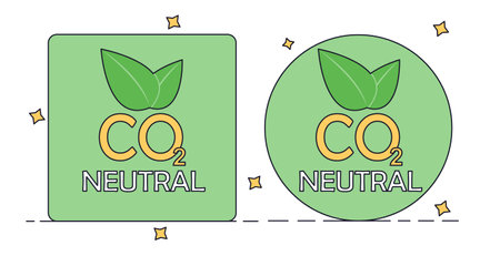 No carbon dioxide iconsのイラスト素材
