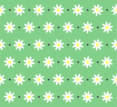 Seamless pattern with daisiesのイラスト素材