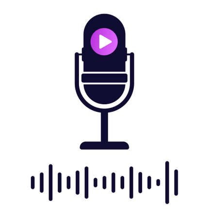 Microphone icon for podcastsのイラスト素材