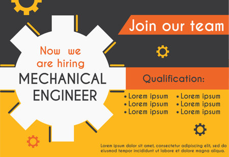 Job recruitment mechanical engineer conceptのイラスト素材