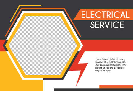 Electrical service bannerのイラスト素材