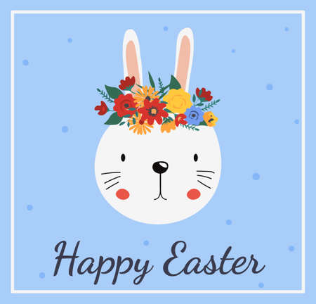 Colorful Easter greeting cardのイラスト素材