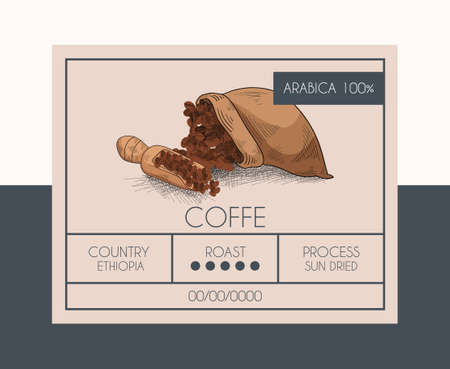 Coffee packaging designのイラスト素材
