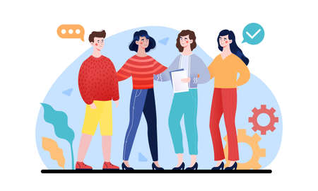 Friendly business team conceptのイラスト素材