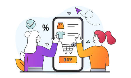 Online shopping conceptのイラスト素材