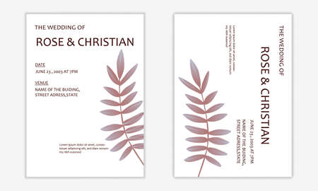 Simple Organic Wedding Invitationsの写真素材