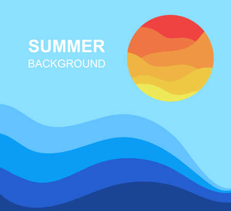 Modern summer backgroundのイラスト素材