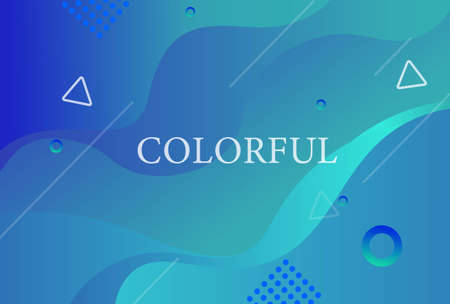 Colorful geometric background with cute elementsのイラスト素材