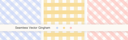 Gingham pattern setのイラスト素材