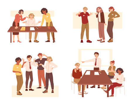 Stressful office environmentsのイラスト素材