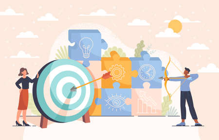 Business goals conceptのイラスト素材