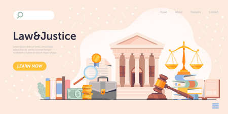 Law and justice conceptのイラスト素材