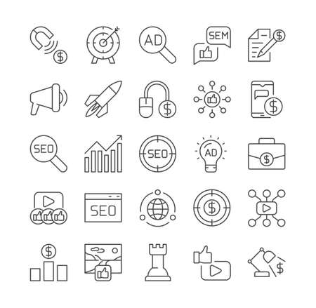 Set of marketing iconsのイラスト素材
