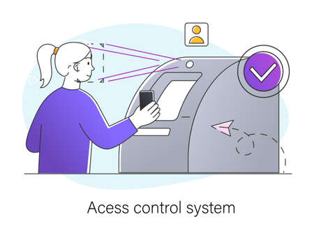 Access control system conceptのイラスト素材