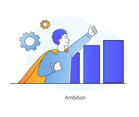 Businessman with ambitions conceptのイラスト素材