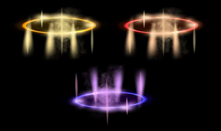 Color hologram portals setのイラスト素材