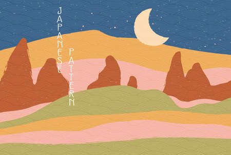 Japanese background conceptのイラスト素材