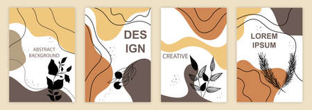 Modern abstract covers setのイラスト素材