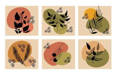 Collection of various branchesのイラスト素材