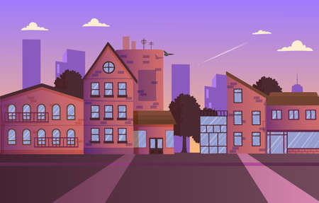 Street of modern cityのイラスト素材
