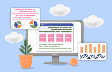 Data analytics conceptのイラスト素材