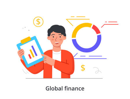 Global Financial Analysisのイラスト素材