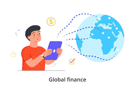 Economic management conceptのイラスト素材