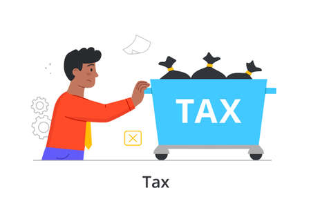 Big business taxes conceptのイラスト素材