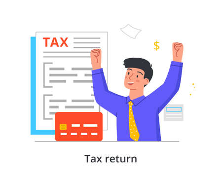 Tax return conceptのイラスト素材