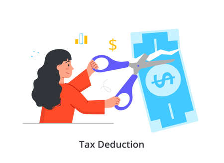 Tax Deduction conceptのイラスト素材