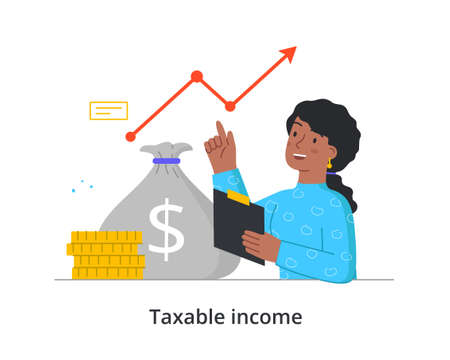 Taxation of income conceptのイラスト素材